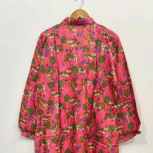 ชุดเดรสผ้าฝ้ายลายเสือแบบคาฟตัน สไตล์โบโฮ แม็กซี่ โรบลำลอง - Product Image 5