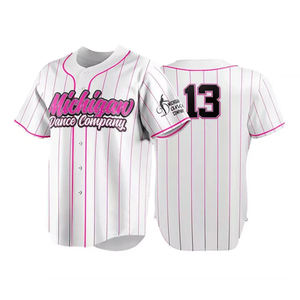 Proveedor de Camisetas de Béisbol al por Mayor, OEM, Transpirables, de Malla, Manga Corta, Estampadas, Tallas Grandes, Protección UV, Secado Rápido, para Equipos Deportivos - Product Image 5