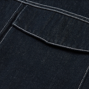 Black <b>Denim</b> <b>Jacket</b> Unisex Autumn Streetwear Workwear Style Shirt Pocket Design <b>Custom</b> Front Logo Button Outerwear Finished - Product Image 6
