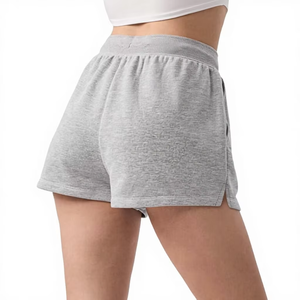 Shorts décontractés en coton molletonné pour femmes, taille mi-haute, pour le sport et la gym, vente en gros, best-seller - Product Image 5