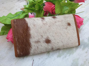 Cartera de piel de vaca para hombre y mujer, monedero de piel sintética con múltiples usos, marrón oscuro - Product Image 4