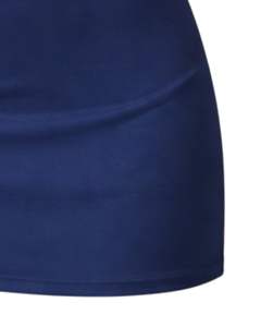 Ensemble jupe deux pièces bleu marine personnalisé pour femme : débardeur court et mini-jupe taille haute extensible – Tenue décontractée d'été pour le sport - Product Image 6