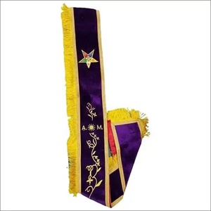 OES <b>SASH</b> EMBROIDERY PURPLE VELVET Associate Matron <b>Sash</b> Purple - Product Image 2