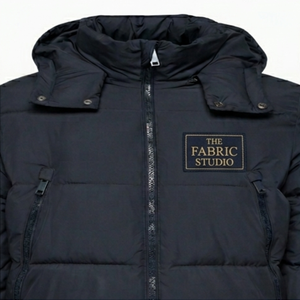 Chaqueta Acolchada Impermeable para Hombre con Cuello Alto y Logotipo Personalizado, Chaqueta Casual de Nailon con Capucha, Cálida para Invierno, Manga Larga con Cierre - Product Image 3