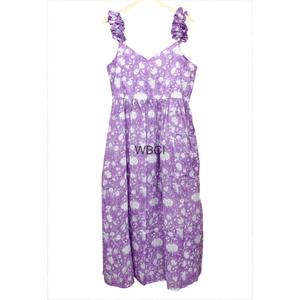 Robe longue trapèze indienne imprimée au bloc pour mariage, 100 % coton, idéale pour l'été, design moderne et élégant pour femme - Product Image 2