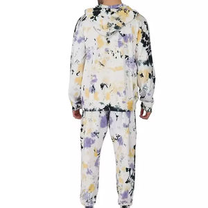 Conjunto Deportivo de Algodón para Hombre, con Capucha, Bolsillos Tipo Canguro, Puños Acanalados, Tie-Dye, Personalizable, Transpirable, Corte Regular - Product Image 2