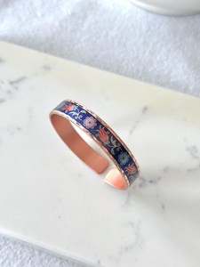 Handmade Luxury Copper Cuff Bracelets with Floral Enamel Design Open Wristband Fashionable Jewelry <b>Gift</b> Set - Product Image 4