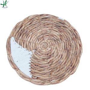 Best Seller Alfombra redonda de algas marinas Decoración de comedor de estilo clásico con tejido nuevo de color natural ecológico - Product Image 3