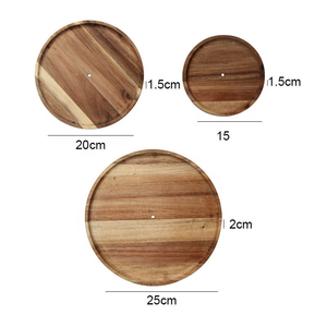 Assiette en bois naturel artisanale écologique, élégante, durable, en chêne massif, en érable, en teck - Product Image 6