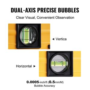 Livella a Torpedo Magnetica in Lega di Alluminio da 600mm con Schermo LED Retroilluminato e Bolla Meccanica, Strumento di Misurazione Livello 0-360 Gradi - Product Image 4