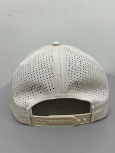 Street Style 2 Tone Terry Closure <b>Hat</b> Laser Cut Hole Inner Tape <b>Flat</b> Brim Unisex Golf Cap Injae Vina from Vietnam - Product Image 4
