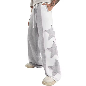 Men's Lightweight Casual Sweatpants Distressed Embroidery Breathable Quick Dry Comfortable Mid-Waist Straight Pattern Factory - Product Image 2