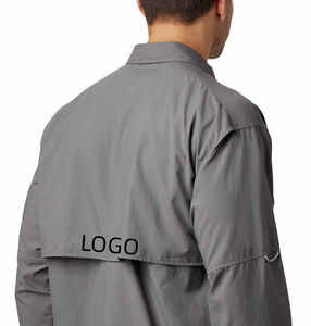 Camisa de Pesca para Hombre, Impermeable, con Estampado de Camuflaje, Cierre de Botones, Ligera, Manga Corta, Transpirable, Talla Grande, UPF 50 - Product Image 4
