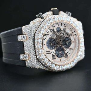 Splendid Gift Diamond <b>Watch</b> <b>Case</b> 28mm Analog Quartz ETA Movement Sapphire Crystal Moissanite Luxury Unisex 10m Water Resistant - Product Image 6