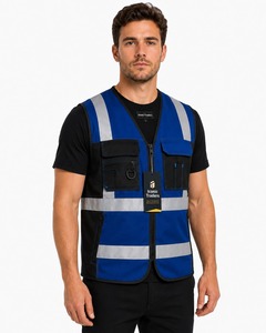 Chaleco de Seguridad Reflectante de Alta Visibilidad, Transpirable, Impermeable, de Secado Rápido, de Poliéster, Precio Económico al por Mayor, Ropa de Trabajo Personalizada para Hombre - Product Image 6