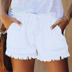 2022 <b>Top</b> Selling Summer Casual Hot Shorts Elastic Waist High Waist Female Women Girl's Lady Hot Denim Shorts - Product Image 1
