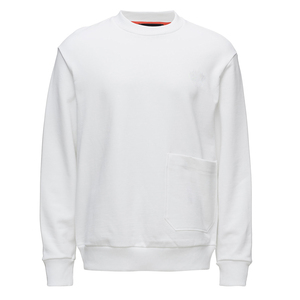 เสื้อสเวตเชิ้ตคอกลมสีน้ำเงินกรมท่าสำหรับผู้ชาย ทรงปกติ แขนยาว สีพื้น ผ้าถักลำลอง 100% ผ้าฝ้าย เหมาะสำหรับใส่ในฤดูใบไม้ร่วง - Product Image 2