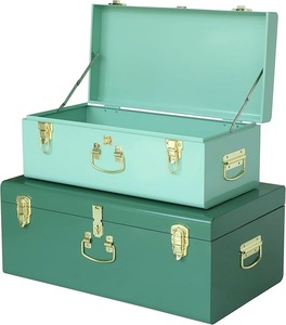 Cofre de Almacenamiento Metálico Europeo Unicorn Handicrafts |   Caja Decorativa Duradera, Fácil de Limpiar y Sostenible, con Capacidad Personalizada para el Hogar - Product Image 3