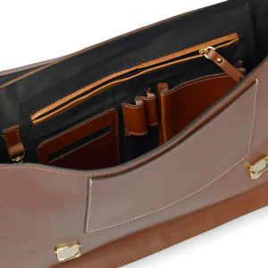 Handmade Genuine <b>Leather</b> Luxury <b>Laptop</b> <b>Bag</b> Brown Business Messenger Soft Crossbody <b>Bag</b> Light Weight - Product Image 4