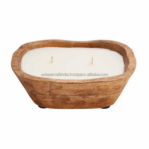 Support de bougie en bois fait main de luxe durable, artisanat unique d'Inde, décoration moderne et élégante pour la maison, centres de table pour l'espace de vie - Product Image 5
