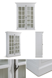 Vitrina de Madera de Teca Sólida, Ecológica y Duradera, con Puerta de Vidrio, para Almacenamiento y Exhibición, Clásica para Sala de Estar o Dormitorio - Product Image 6