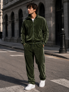 Ensemble de survêtement sportif personnalisé pour hommes avec couleurs et placement de logo personnalisables, veste et pantalon assortis - Product Image 6