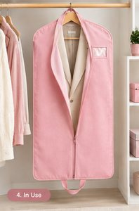Housse de costume personnalisée en lin et coton réutilisable, anti-poussière, pour robe de mariée, avec logo imprimé sur mesure – Nouvelle collection en gros - Product Image 4