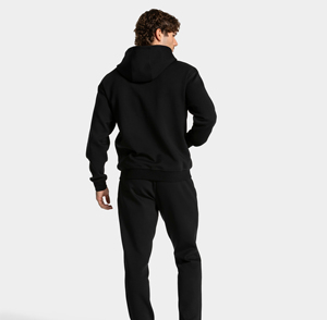 Sudadera con Capucha Negra Gruesa de Felpa con Logotipo Personalizado, Unisex, de Alta Calidad, 100% Algodón, Estilo Corto, para Hombre, con Estampado Puff - Product Image 2