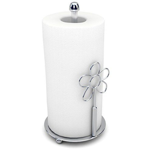 Premium Gold Metal Flower Design <b>Paper</b> Towel Holder Rust-Free Iron Wire Standing Tissue Roll Stand For Luxury <b>Kitchen</b> & Dining - Product Image 5