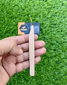 แหนบขนตาสีเบจพร้อมปลายแหลมสแตนเลสอุปกรณ์แต่งขนตาฉลากส่วนตัว - Product Image 1