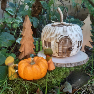 Venta al por mayor Top Seller Cestas de almacenamiento de ratán para niños Juguete hecho a mano Cesta de almacenamiento de calabaza para decoración del hogar OEM aceptable en Vietnam - Product Image 2