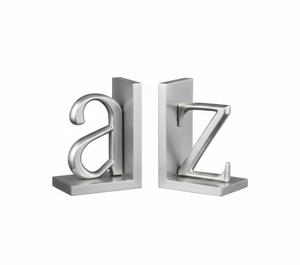 Paire d'entretoises de livres A à Z au design merveilleux, en aluminium moderne, décoratives, élégantes, pour la maison ou le bureau, cadeau au meilleur prix - Product Image 1