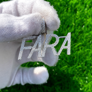 Collar de Oro Sólido de 10K con Diamante Cultivado en Laboratorio, Diseño Personalizado con Nombre en Bloque, Estilo Hip Hop, Colgante Brillante para Hombre y Mujer, Ideas de Regalos - Product Image 6