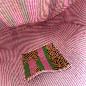 Handmade <b>Boho</b> Reversible Large Multicolor Tiger Print Cotton Tote <b>Bag</b> Eco-Friendly Sturdy Shopping <b>Bag</b> All Seasons - Product Image 4