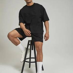 Conjunto Deportivo Corto para Hombre, Personalizado, 100% Algodón, Lavado Ácido, Transpirable, con Shorts de Felpa, OEM - Product Image 3