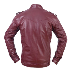 Chaqueta de Motociclista de Cuero Genuino Premium para Hombre, Estilo Slim Fit, a la Moda para Invierno, Resistente al Viento e Impermeable, de Piel de Oveja - Product Image 3
