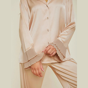 Ensembles de vêtements de détente pour femmes en coton et dentelle respirants et doux avec taille élastique, ensemble de pyjama personnalisé, vêtements de nuit - Product Image 6