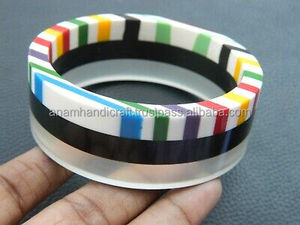 งานฝีมือเรซินสไตล์นางฟ้าวินเทจสำหรับผู้หญิงกระดุมข้อมือแฮนด์เมดคุณภาพสูงตามสั่งจากอินเดีย - Product Image 4