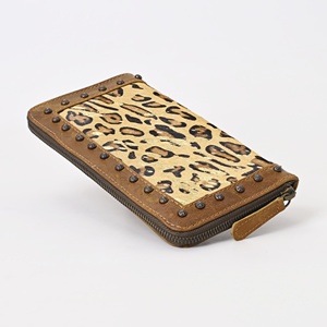   Cartera Bifold de Cuero Genuino de Vaca con Pelo para Mujer, Estilo Western, con Protección RFID - Product Image 3