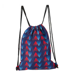 Printed <b>Drawstring</b> <b>Backpack</b> Multicolour Polyester Adjustable Sport Bag Modern Design Digital Printing Feature - Product Image 4