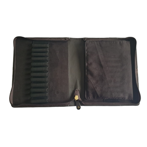 Présentoir et étui de transport pour stylo/crayon en cuir PU-Étui pour stylo marron de qualité supérieure, 24 supports élastiques - Product Image 2