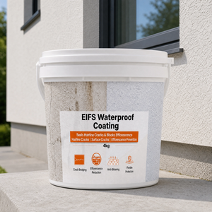 UV Blocking Weatherproof <b>Waterproof</b> Eco Friendly Coating For EIFS Low VOC Dryvit Exterior Insulation 1K Wall System Anti Fade - Product Image 1