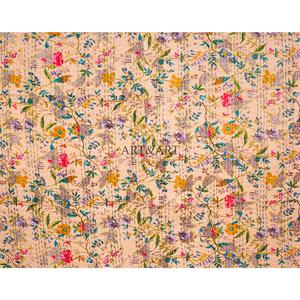 Rajasthan Handmade Printed Reversible Vintage Eco-Friendly All-Season Double Size Organic 100% Cotton Kantha Spread Comfortable - Product Image 2