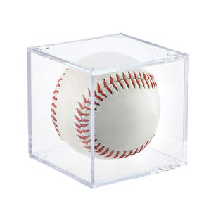 KATBROS INDUSTRIES Vitrina de Acrílico Transparente en Forma de Cubo de 9 Pulgadas, Almacenamiento Profesional y Duradero para Protección de Artículos Coleccionables de Béisbol - Product Image 1
