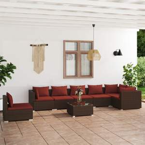 Ensemble de salon de jardin marron - Product Image 1
