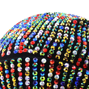 Bonnet en strass avec broderie de paillettes colorées, unisexe, style streetwear, bonnet d'hiver pour adulte, 56-58 cm - Product Image 6