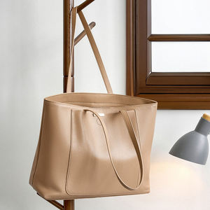 Bolso Tote de Cuero Genuino de Lujo para Mujer, Bolso de Hombro de Diseñador, Bolso de Compras para Dama con Cremallera, Tamaño Completo, Proveedor Mayorista - Product Image 4