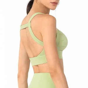 Soutien-gorge de sport pour femme personnalisable de haute qualité, grande taille, très élastique, pour la course et le yoga, absorption des chocs, maintien élevé à l'avant, séchage rapide - Product Image 4