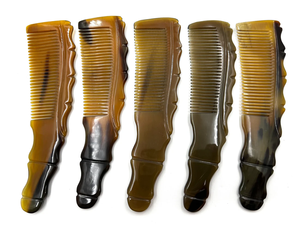 Peine de cuerno de búfalo hecho a mano, de lujo, para desenredar el cabello, peinar la barba, antiestático, para hombres, entre los más vendidos. - Product Image 3