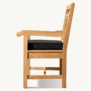 Villa Wooden Furniture Garden Furniture <b>Dining</b> Set Solid Wood Teak Courtyard <b>Dining</b> Armchair Wood Side <b>Chair</b> - Leagrave - Product Image 4